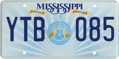 MS license plate YTB085