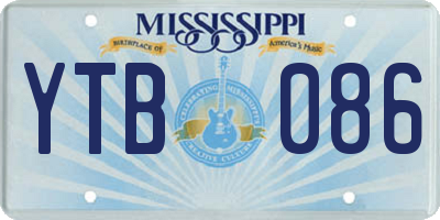 MS license plate YTB086