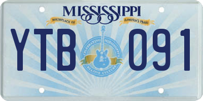 MS license plate YTB091