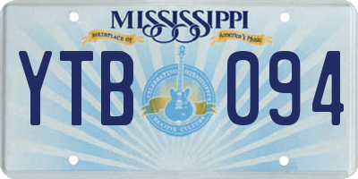MS license plate YTB094