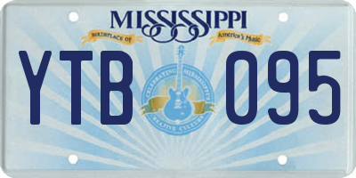 MS license plate YTB095