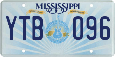 MS license plate YTB096