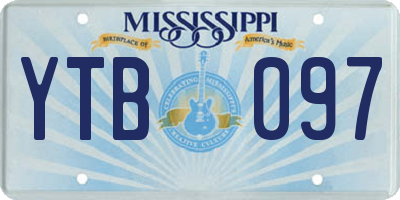 MS license plate YTB097