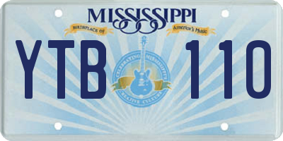 MS license plate YTB110