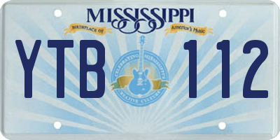 MS license plate YTB112