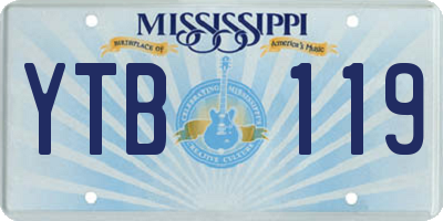 MS license plate YTB119