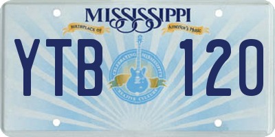 MS license plate YTB120
