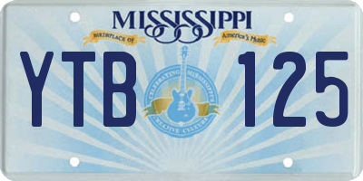 MS license plate YTB125