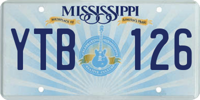 MS license plate YTB126