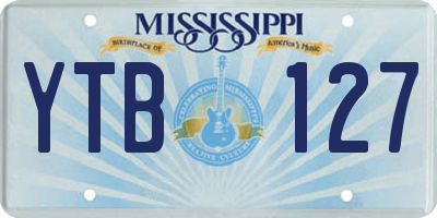 MS license plate YTB127