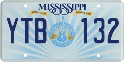 MS license plate YTB132