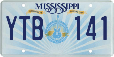 MS license plate YTB141
