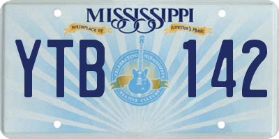 MS license plate YTB142