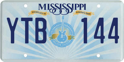MS license plate YTB144
