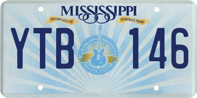 MS license plate YTB146