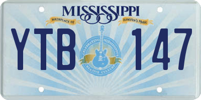 MS license plate YTB147