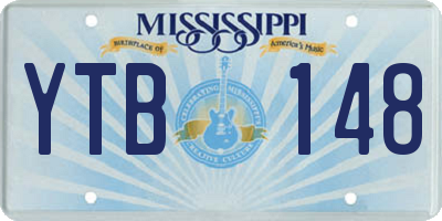 MS license plate YTB148
