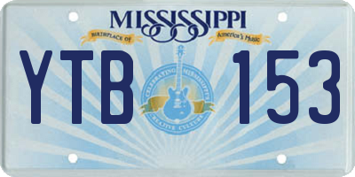 MS license plate YTB153