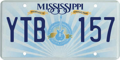 MS license plate YTB157