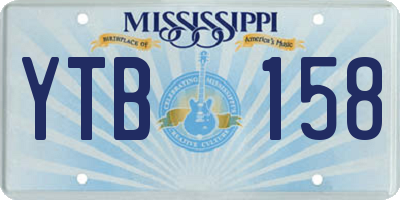 MS license plate YTB158