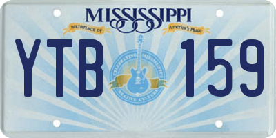 MS license plate YTB159