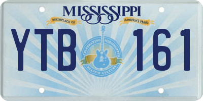 MS license plate YTB161