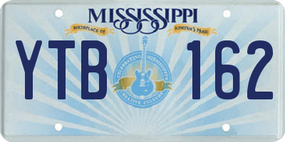 MS license plate YTB162