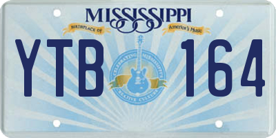 MS license plate YTB164