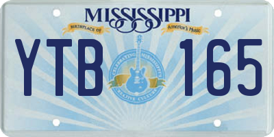 MS license plate YTB165