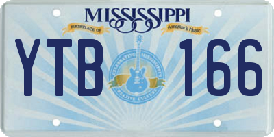 MS license plate YTB166