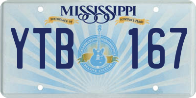 MS license plate YTB167