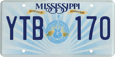 MS license plate YTB170