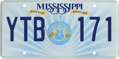 MS license plate YTB171