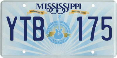 MS license plate YTB175