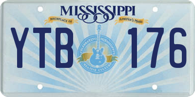 MS license plate YTB176