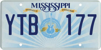 MS license plate YTB177