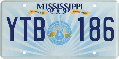 MS license plate YTB186