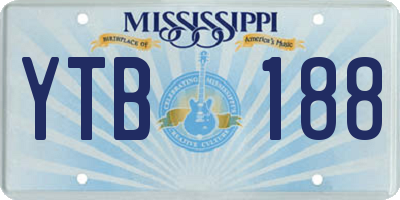MS license plate YTB188