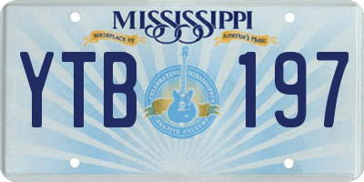 MS license plate YTB197