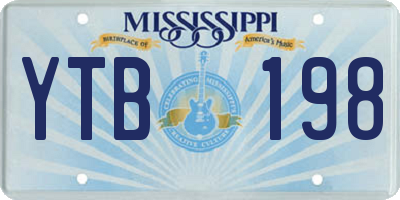 MS license plate YTB198