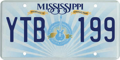 MS license plate YTB199