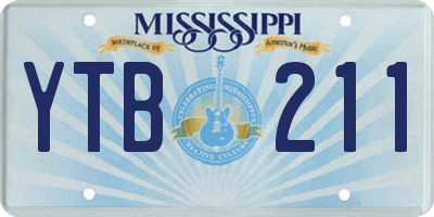 MS license plate YTB211