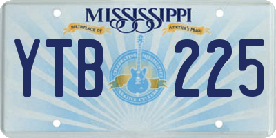 MS license plate YTB225