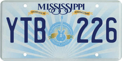 MS license plate YTB226