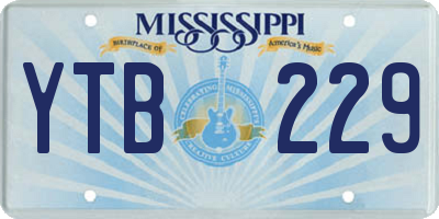 MS license plate YTB229