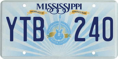 MS license plate YTB240