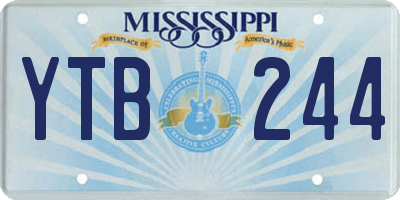 MS license plate YTB244
