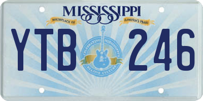 MS license plate YTB246