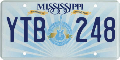MS license plate YTB248