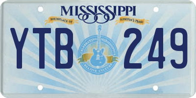MS license plate YTB249